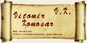 Vitomir Komosar vizit kartica